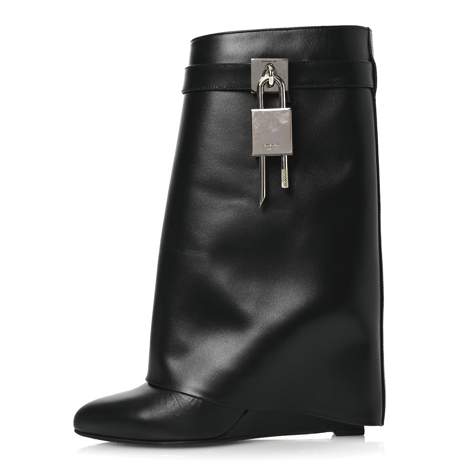 Givenchy Calfskin Shark Lock Ankle Boots 39 Black 1 of 11