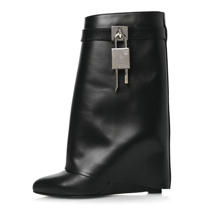 Givenchy Calfskin Shark Lock Ankle Boots 39 Black 1 of 11