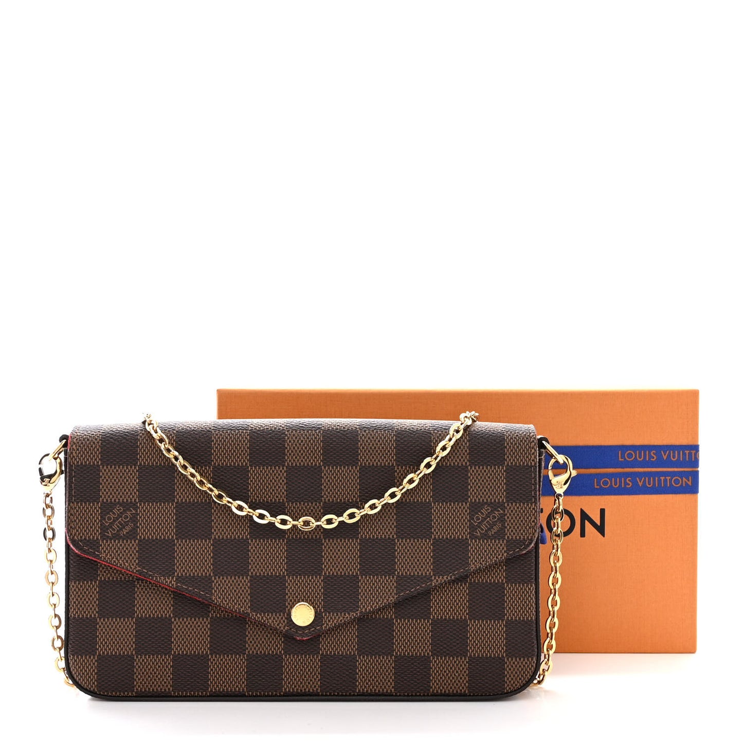 Damier Ebene Pochette Felicie Chain Wallet