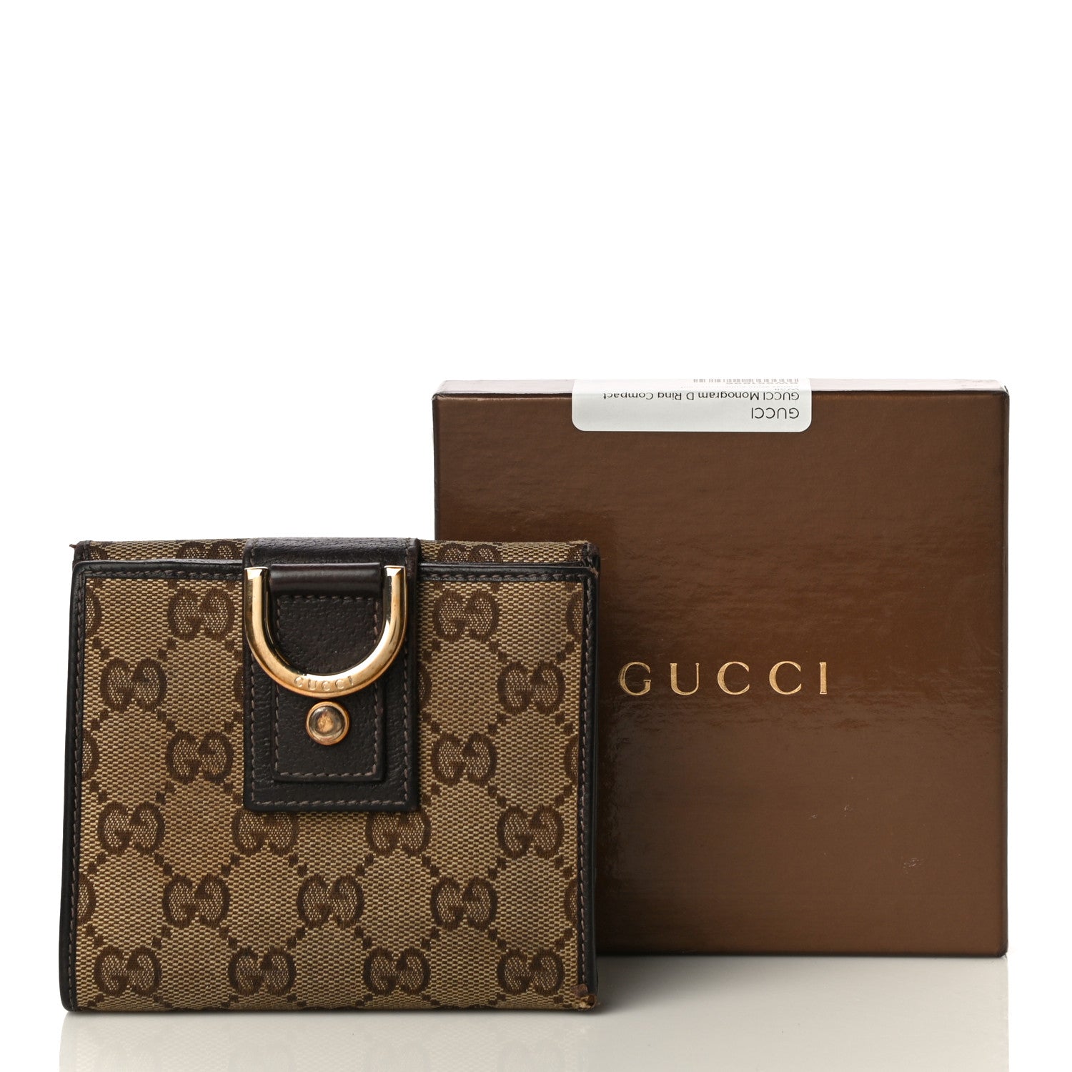 Gucci Monogram D Ring Compact Wallet Dark Brown 18 of 18