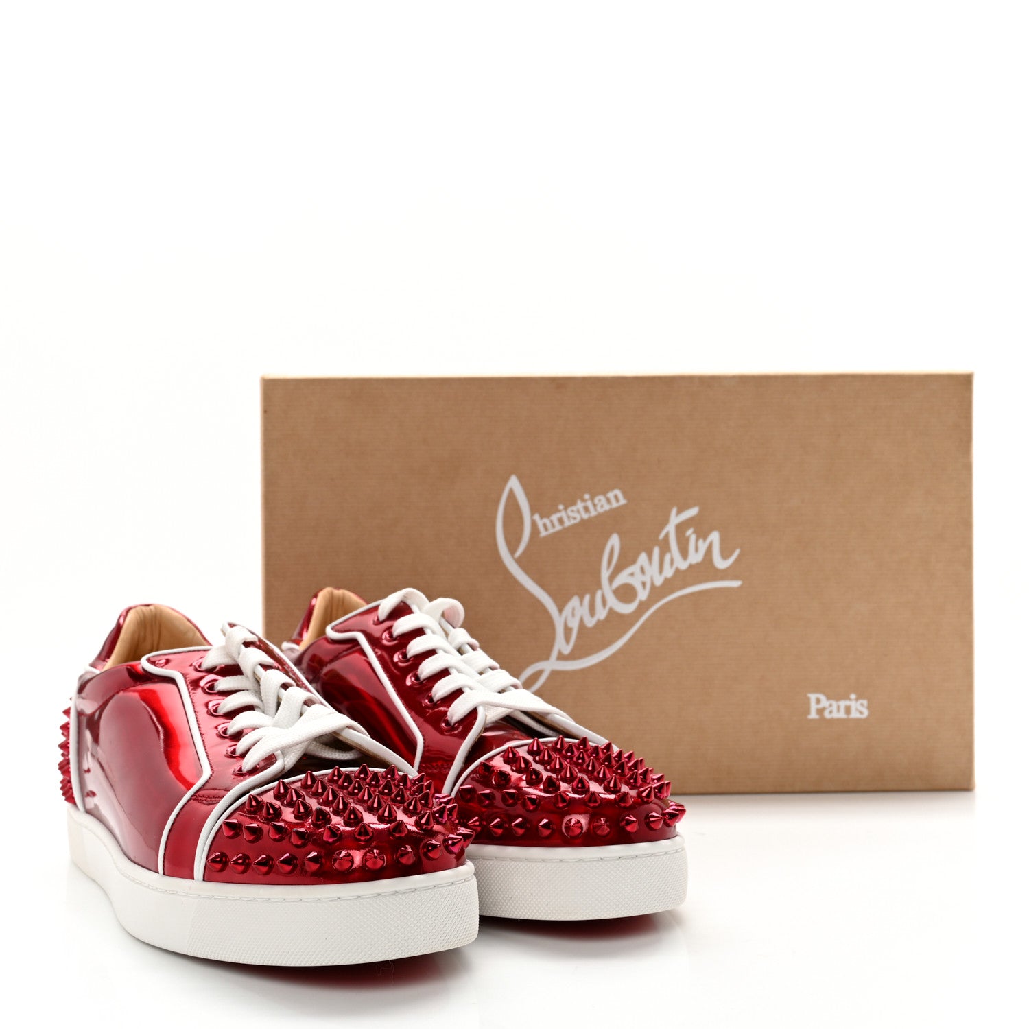 Christian Louboutin Metallic Patent Mens Seavaste 2 Orlato Flat