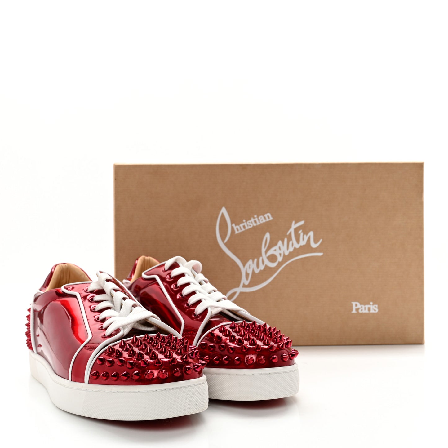 Metallic Patent Mens Seavaste 2 Orlato Flat Sneakers 42 Red
