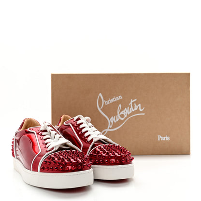 Christian Louboutin Metallic Patent Mens Seavaste 2 Orlato Flat Sneakers 42 Red 15 of 15