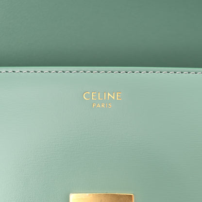 Celine Shiny Calfskin Triomphe Shoulder Bag Celadon 6 of 11