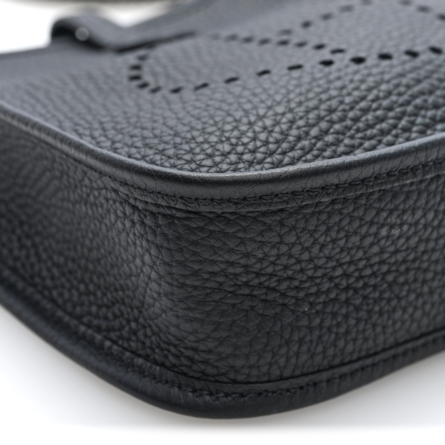 Hermes Taurillon Clemence Amazone Evelyne TPM Black White 9 of 10