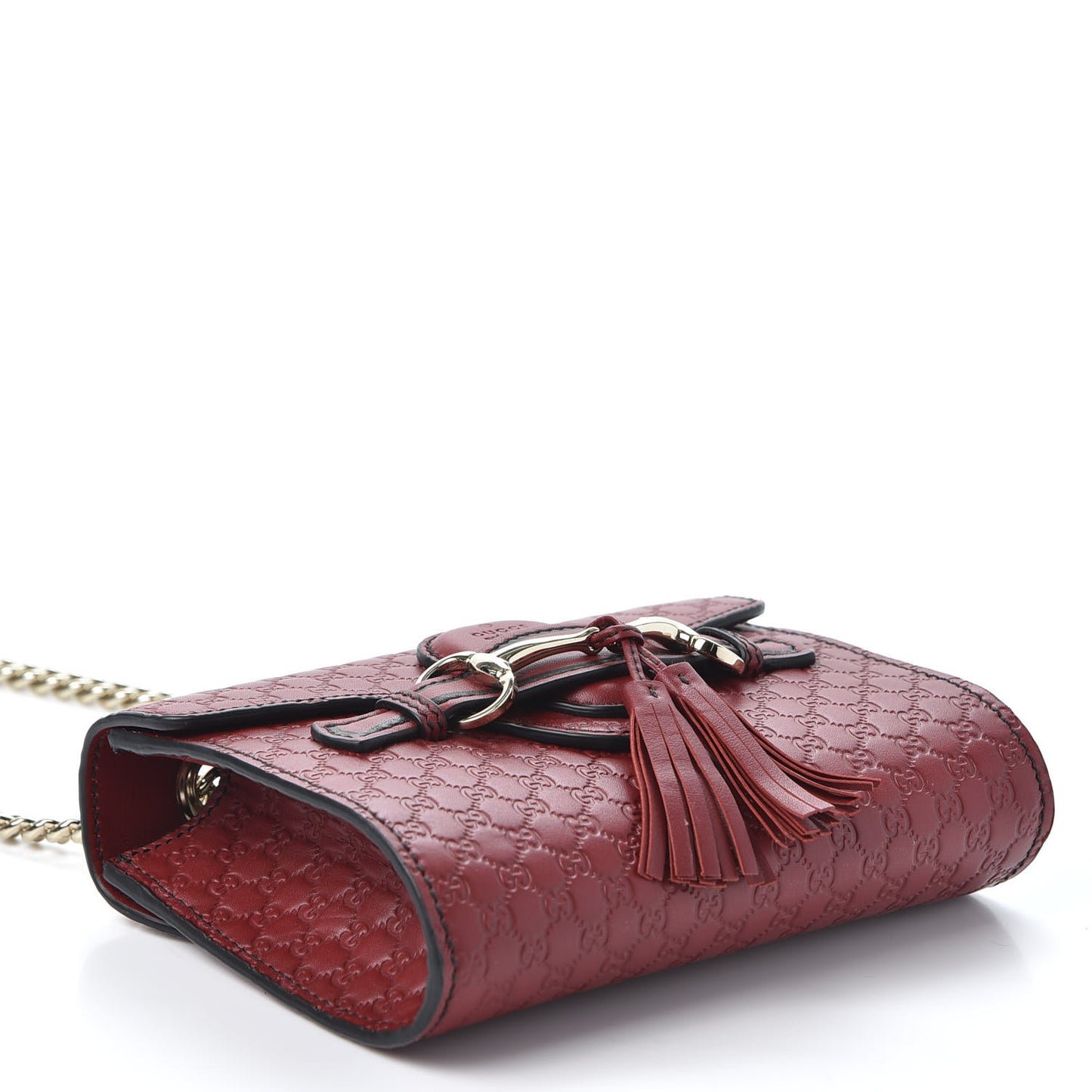 Soft Microguccissima Mini Emily Chain Shoulder Bag Rosso