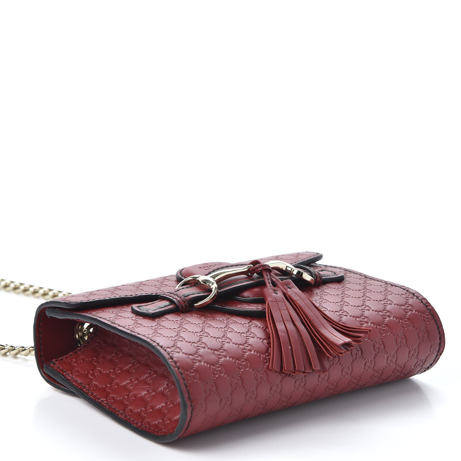 Gucci Soft Microguccissima Mini Emily Chain Shoulder Bag Rosso 3 of 8