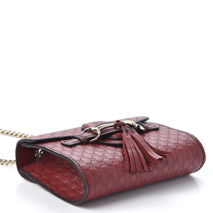 Gucci Soft Microguccissima Mini Emily Chain Shoulder Bag Rosso 3 of 8