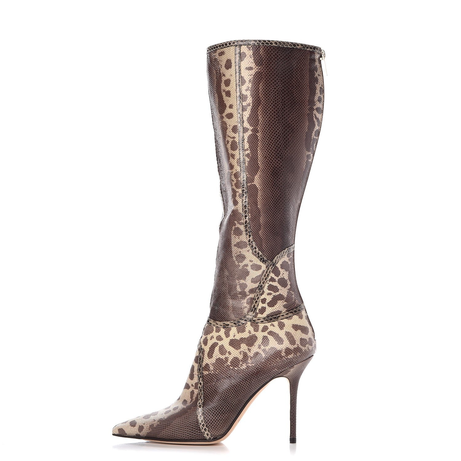 Jimmy Choo Karung Million Knee High Pointed Toe Boots 38.5 1 of 11
