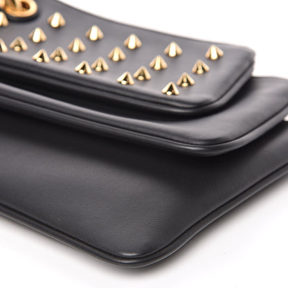 Fendi Calfskin F is Fendi Studded Triplette Pouch Set Black 7 of 9