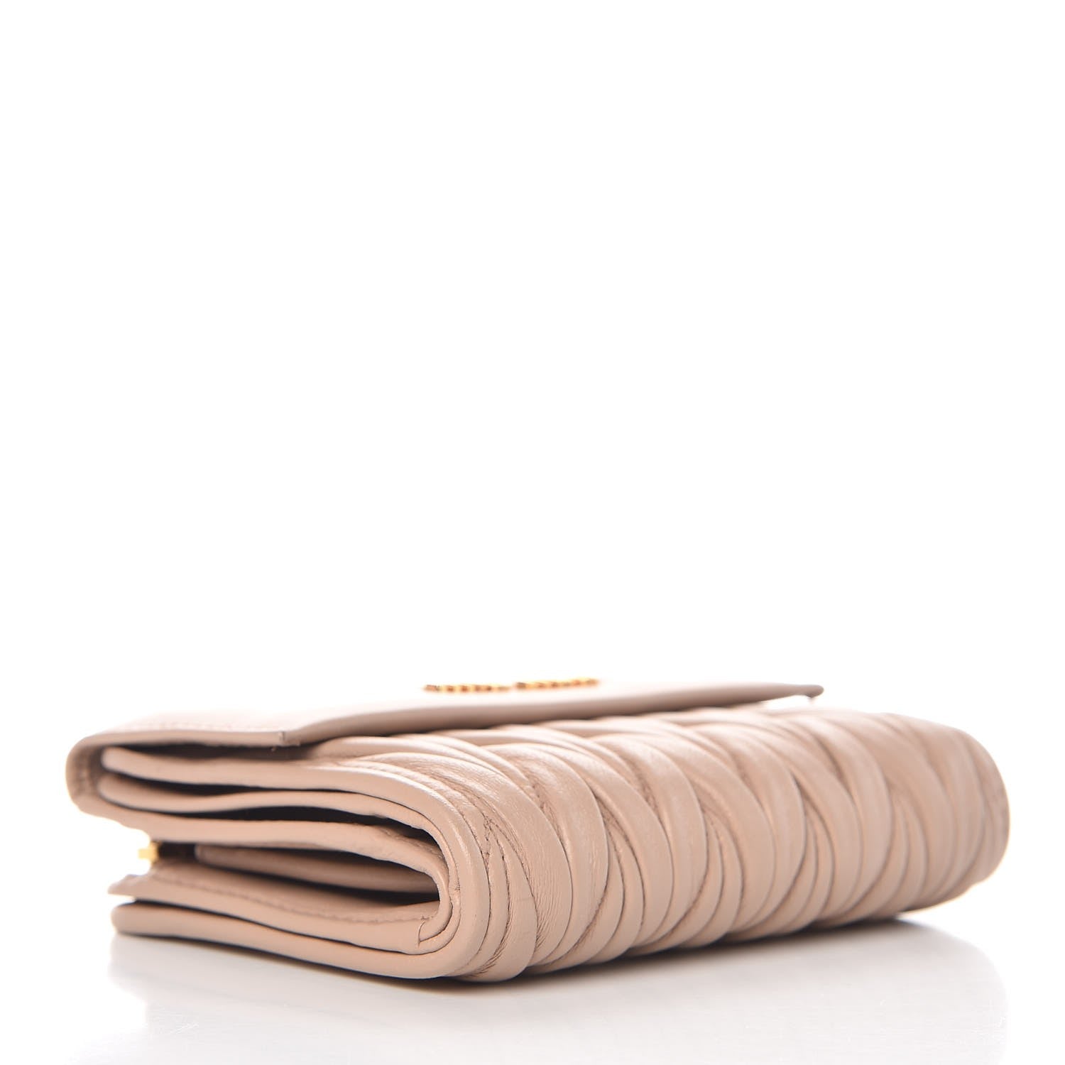 Miu Miu Nappa Matelasse Flap Wallet Cammeo 4 of 8