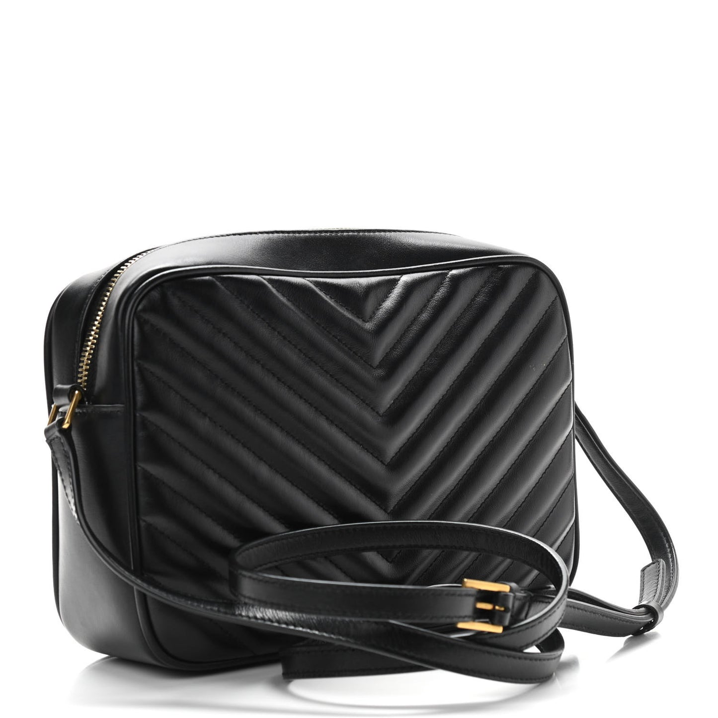 Calfskin Matelasse Monogram Lou Camera Bag Black