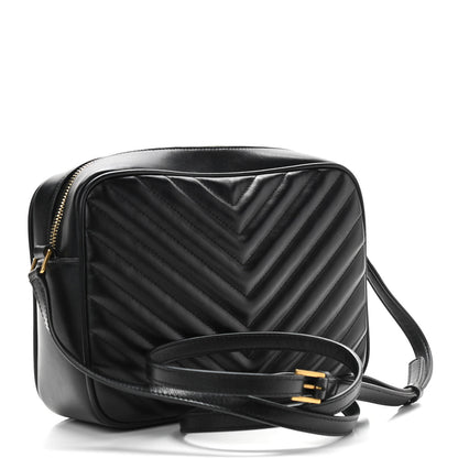 Saint Laurent Calfskin Matelasse Monogram Lou Camera Bag Black 2 of 10