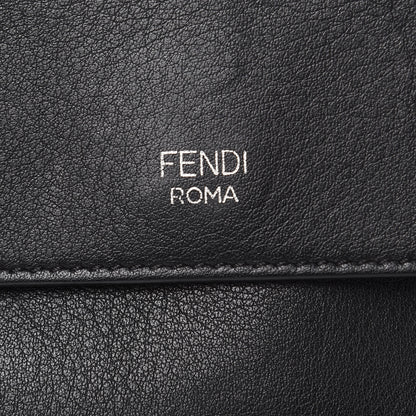 Fendi Vitello Dolce F is Fendi FF Embossed Micro Double Baguette Tobacco Black 8 of 12