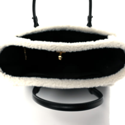 Louis Vuitton Grained Calfskin Shearling On My Side MM Black 4 of 8