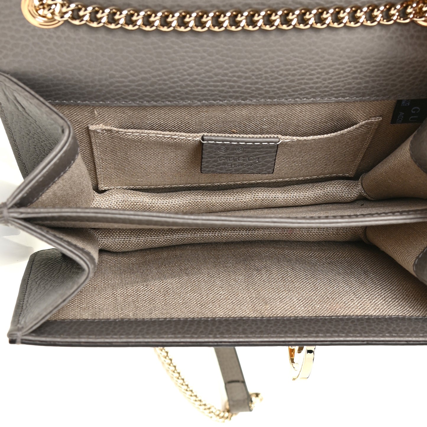 Dollar Calfskin Small Interlocking G Shoulder Bag Loess