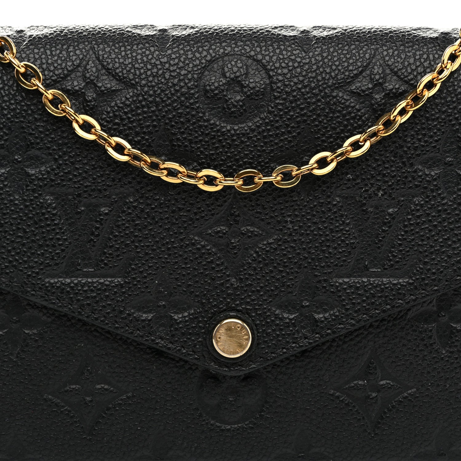 Louis Vuitton Empreinte Pochette Felicie Chain Wallet Black 9 of 11