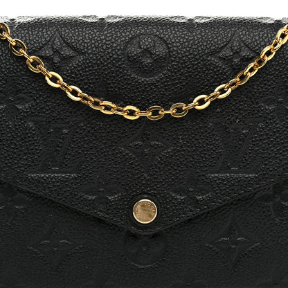 Louis Vuitton Empreinte Pochette Felicie Chain Wallet Black 9 of 11
