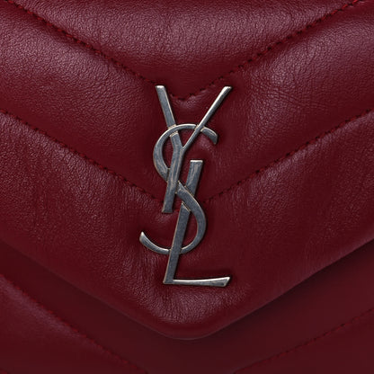 Saint Laurent Calfskin Y Quilted Monogram Toy Loulou Crossbody Bag New Lipstick 8 of 14
