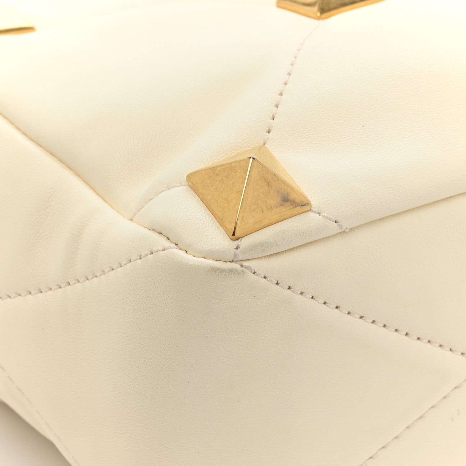 Valentino Garavani Nappa Large Roman Stud Shoulder Bag Ivory 11 of 12