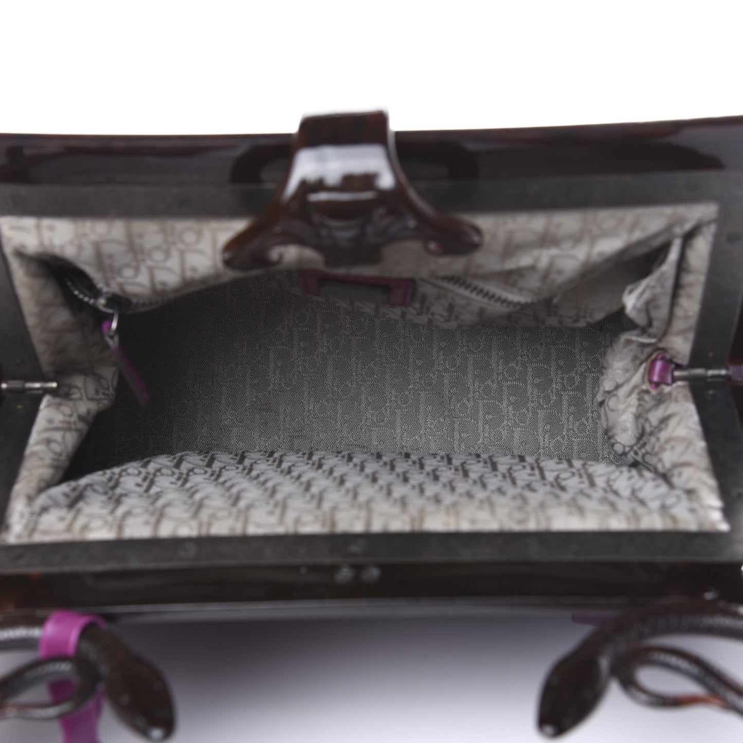 Calfskin Samourai 1947 Intrecciato Frame Bag Fuchsia