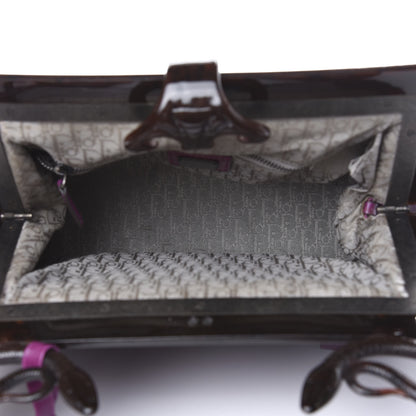 Christian Dior Calfskin Samourai 1947 Intrecciato Frame Bag Fuchsia 4 of 13