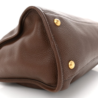 Prada Vitello Daino Shopping Satchel Bruciato 8 of 13