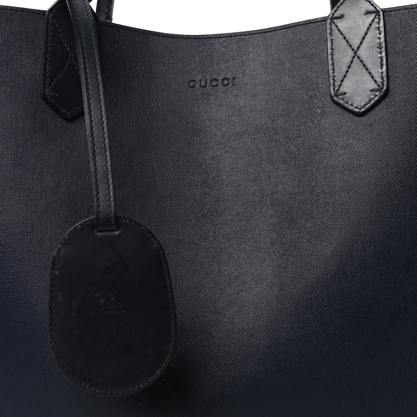 GG Supreme Monogram Blooms Medium Reversible Tote Beige Blue Navy