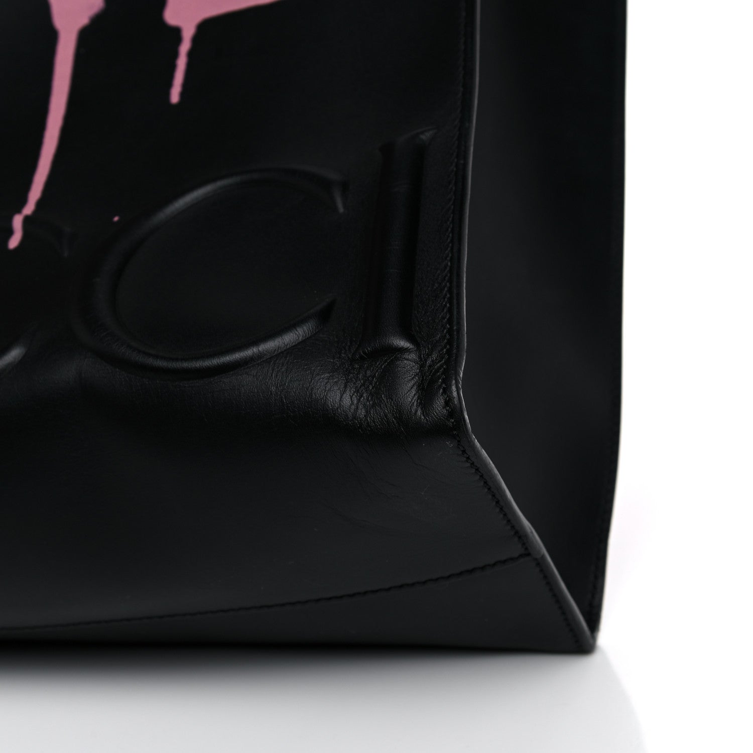 Gucci Calfskin GucciGhost Real Medium XL Tote Black Pink 19 of 20
