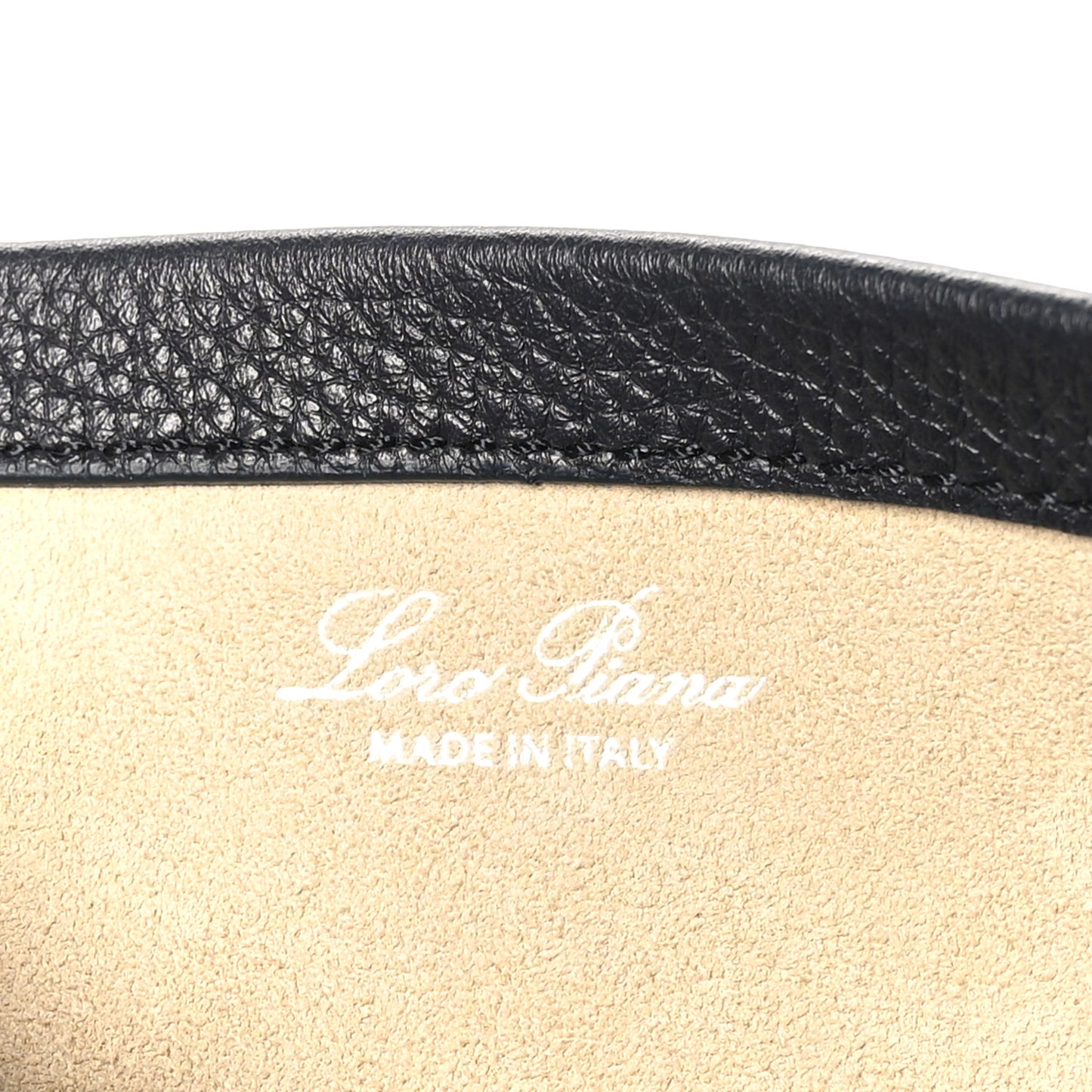 Grained Calfskin Large Bale Bag Navy Blue