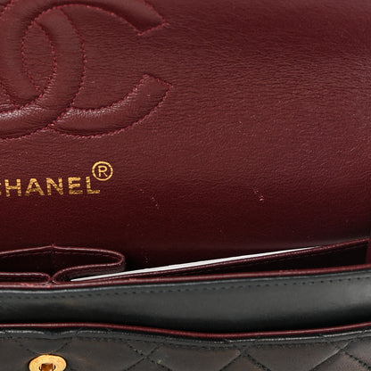 Chanel Lambskin Quilted Medium Double Flap Black 12 of 22