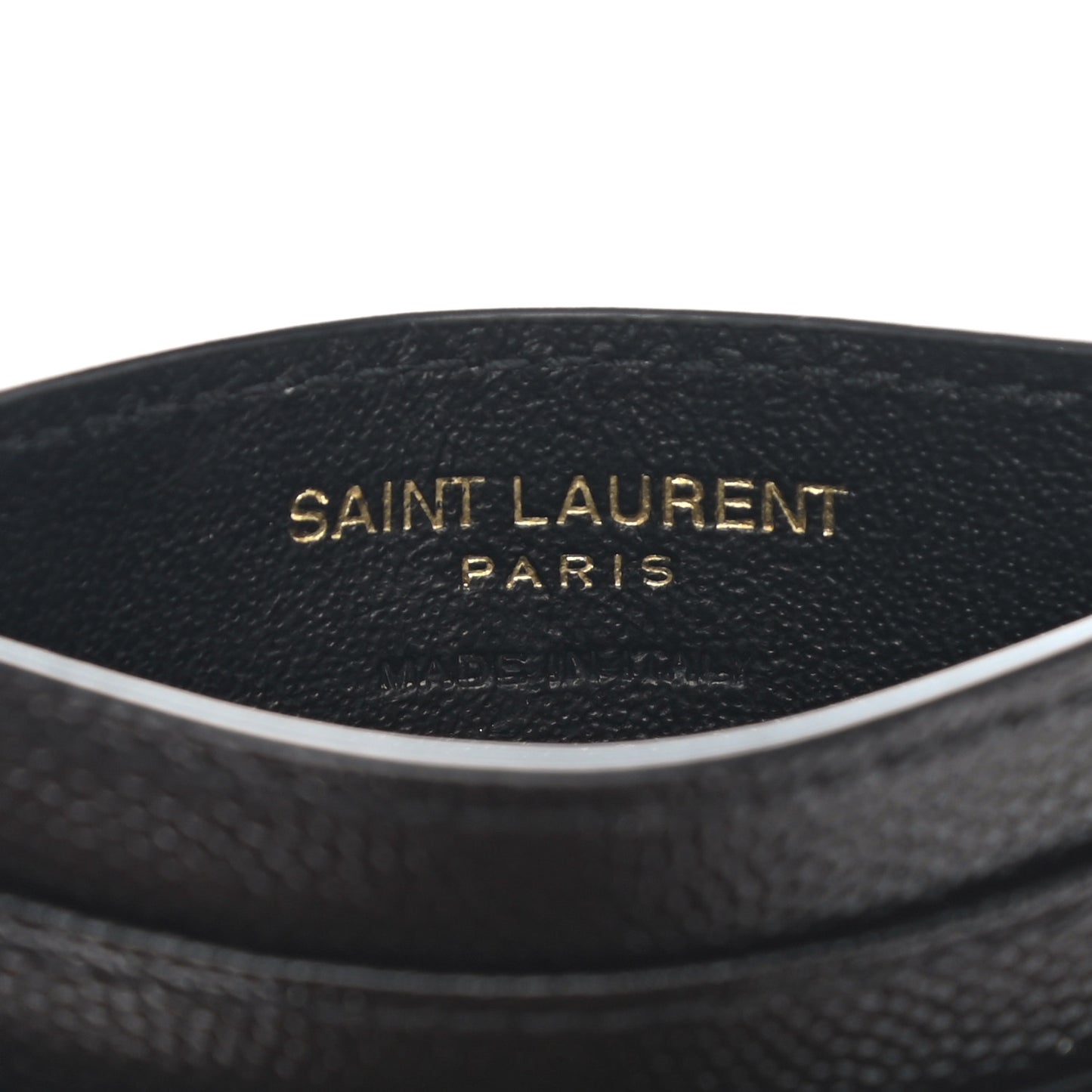 Grain De Poudre Matelasse Chevron Monogram Credit Card Case Black