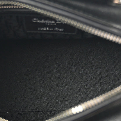 Christian Dior Lambskin Cannage Bow Medium Lady Dior Black 5 of 14