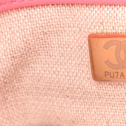 Chanel Calfskin Medium Deauville Tote Coral Pink 8 of 11