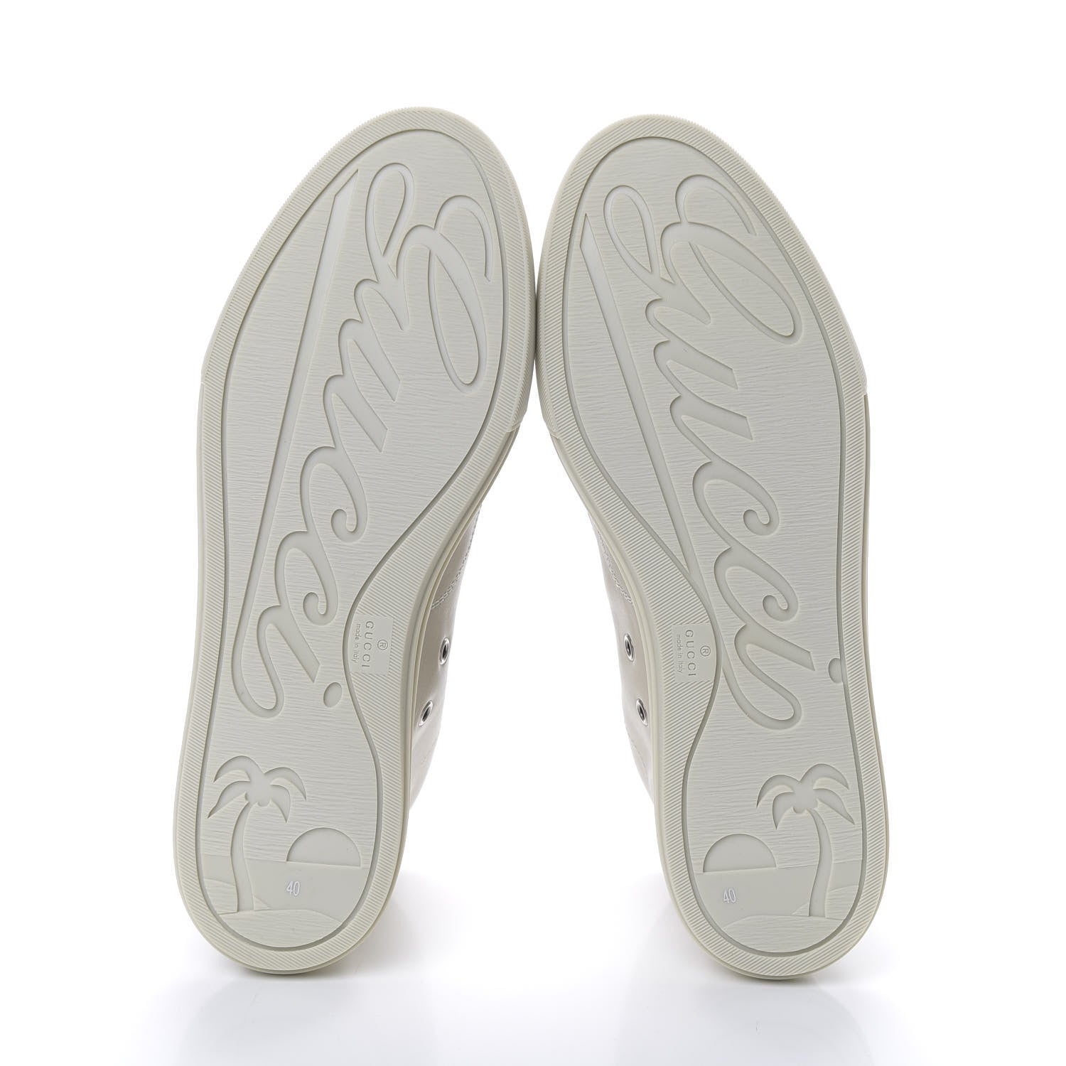 Gucci Calfskin Womens High Top Sneakers 40 Mystic White 5 of 9