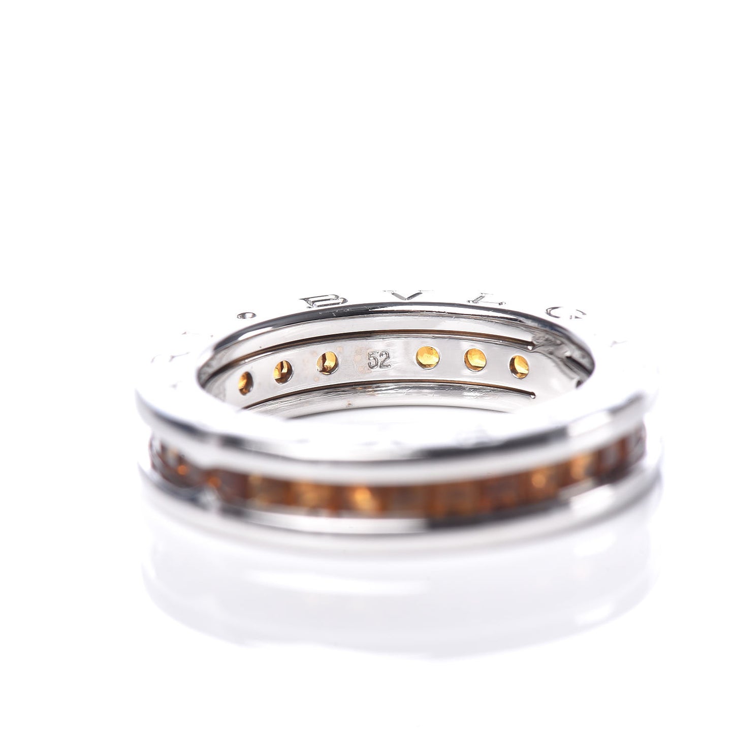 18K White Gold Citrine B.Zero1 One-Band Ring 52 6