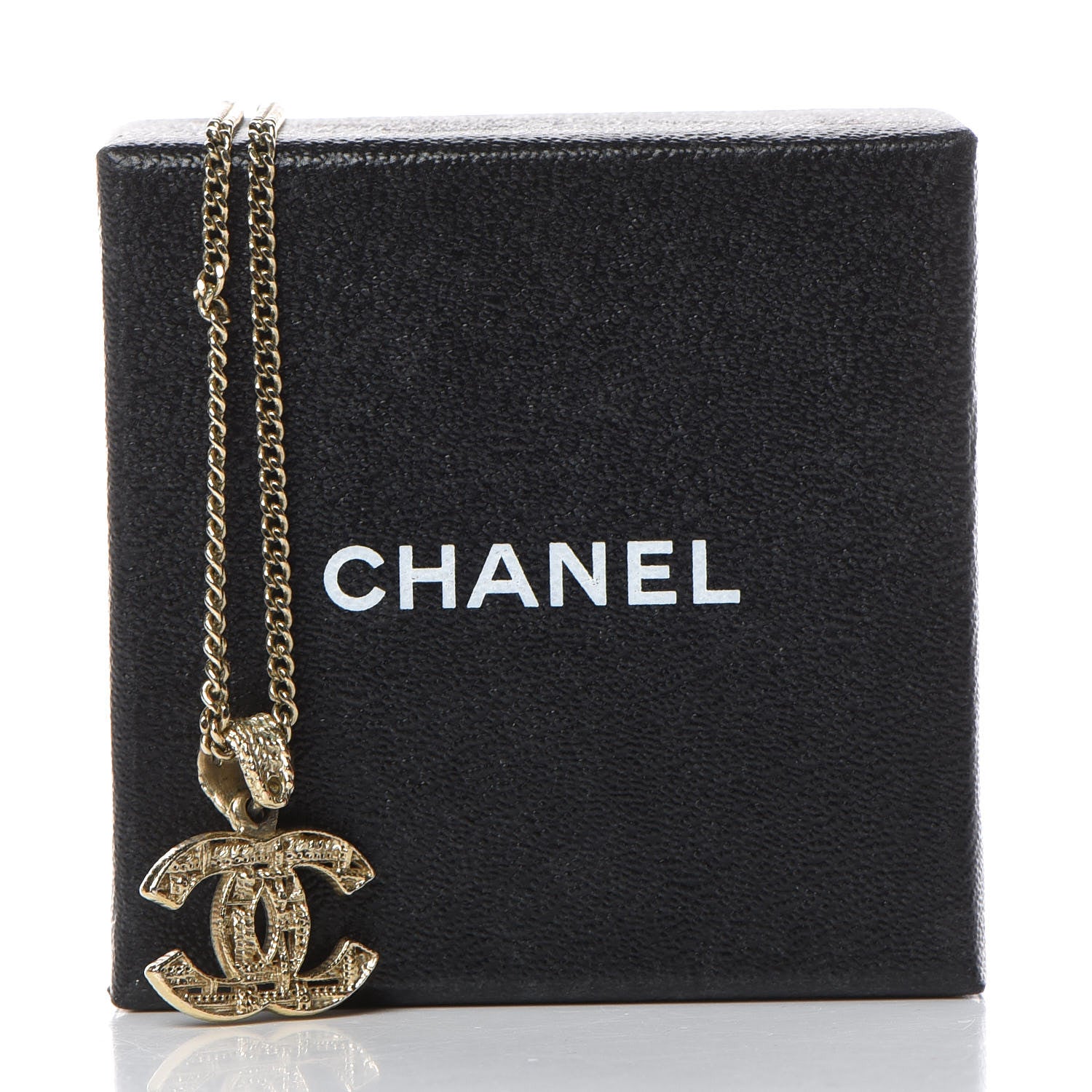 Chanel CC Chain Pendant Necklace Gold 6 of 6