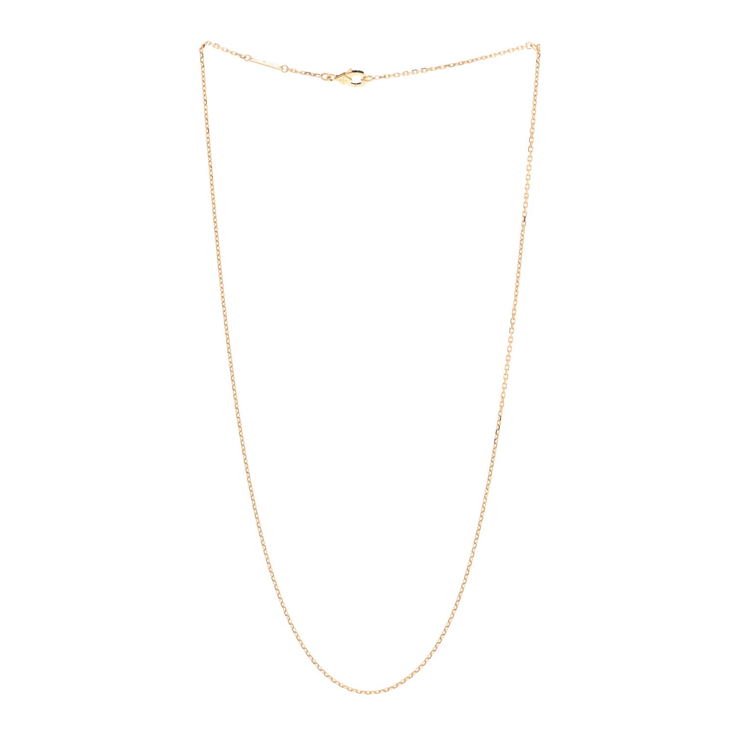 Van Cleef & Arpels 18K Yellow Gold Trace Chain Necklace 3 of 6