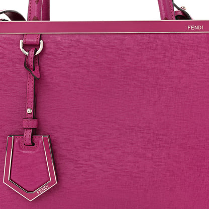 Fendi Vitello Elite Petite 2Jours Tote Magenta 7 of 11