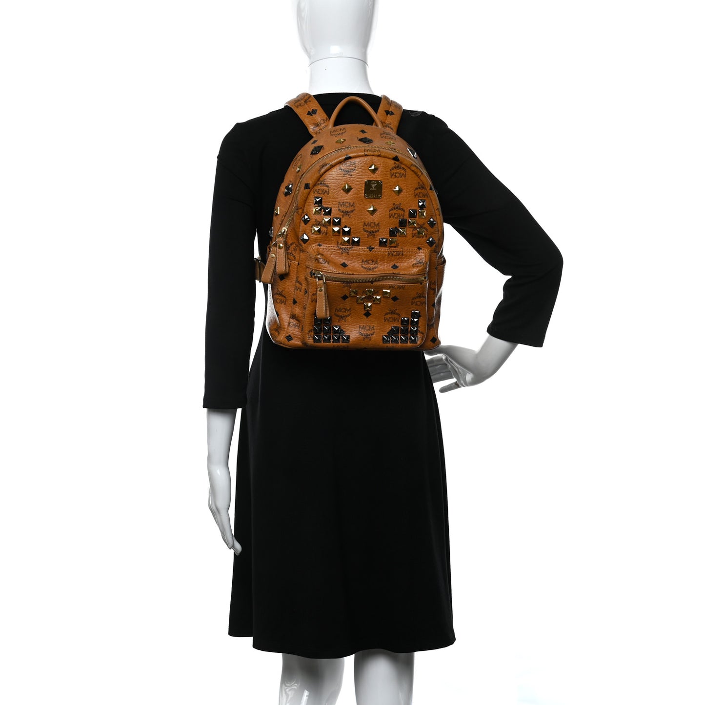 Visetos Studded Small Stark M Backpack Cognac