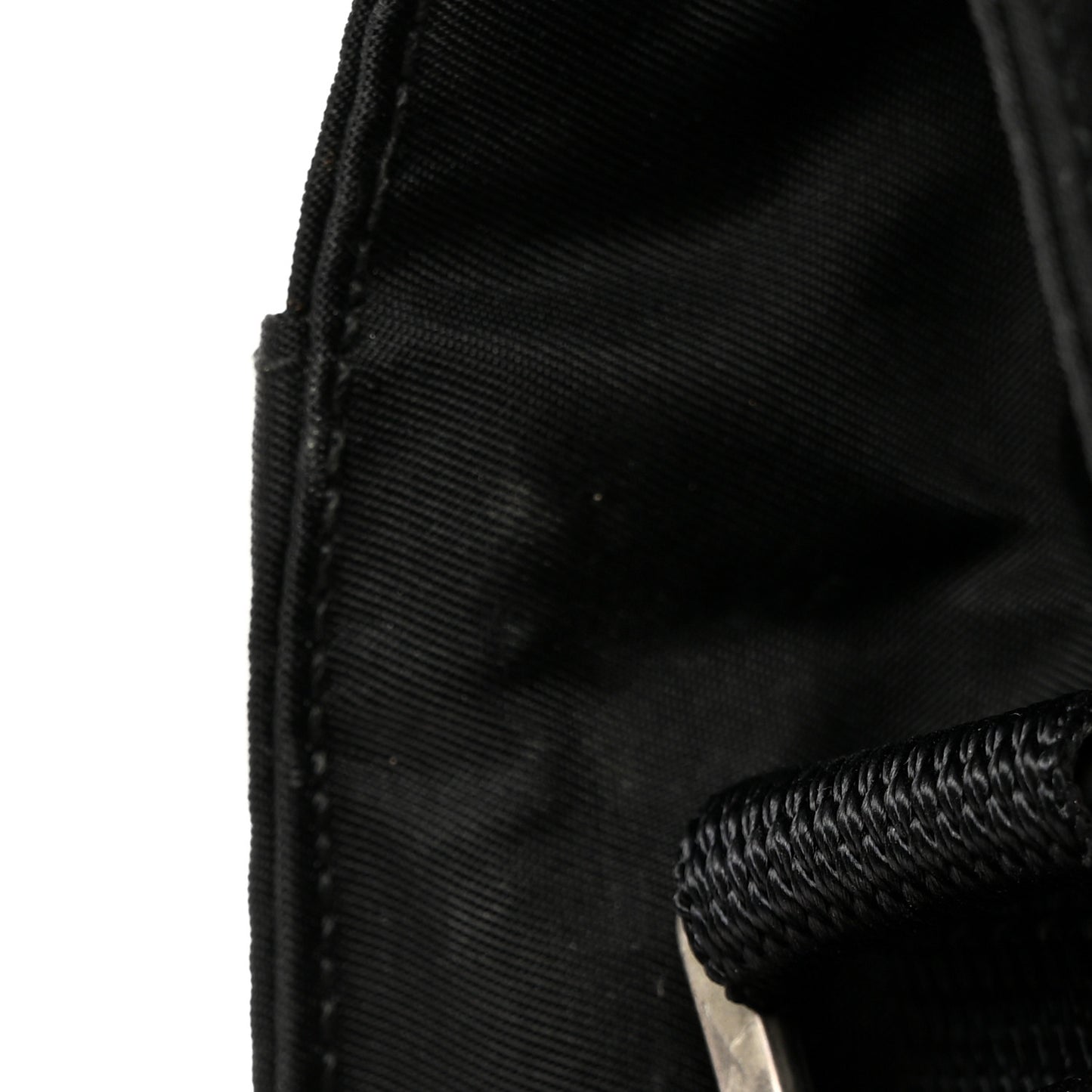 Nylon Flap Messenger Bag Black