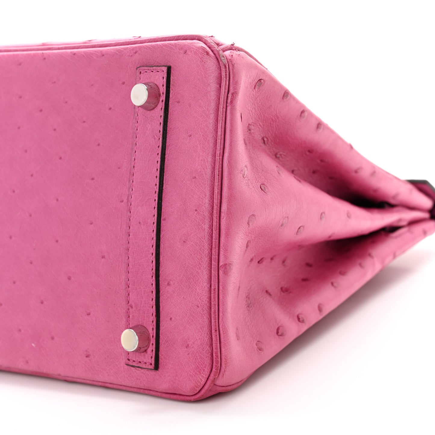 Ostrich Birkin 30 Rose Pourpre