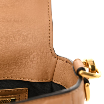 Fendi Nappa FF 1974 Embossed Baguette Miele Scuro 11 of 11