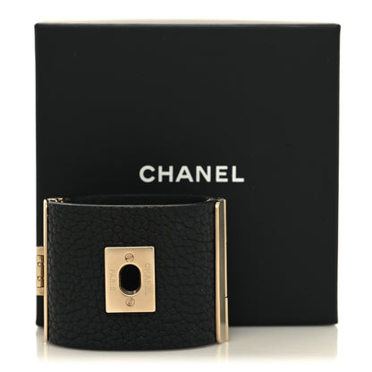 Chanel Calfskin CC Wide Cuff S Black 7 of 7