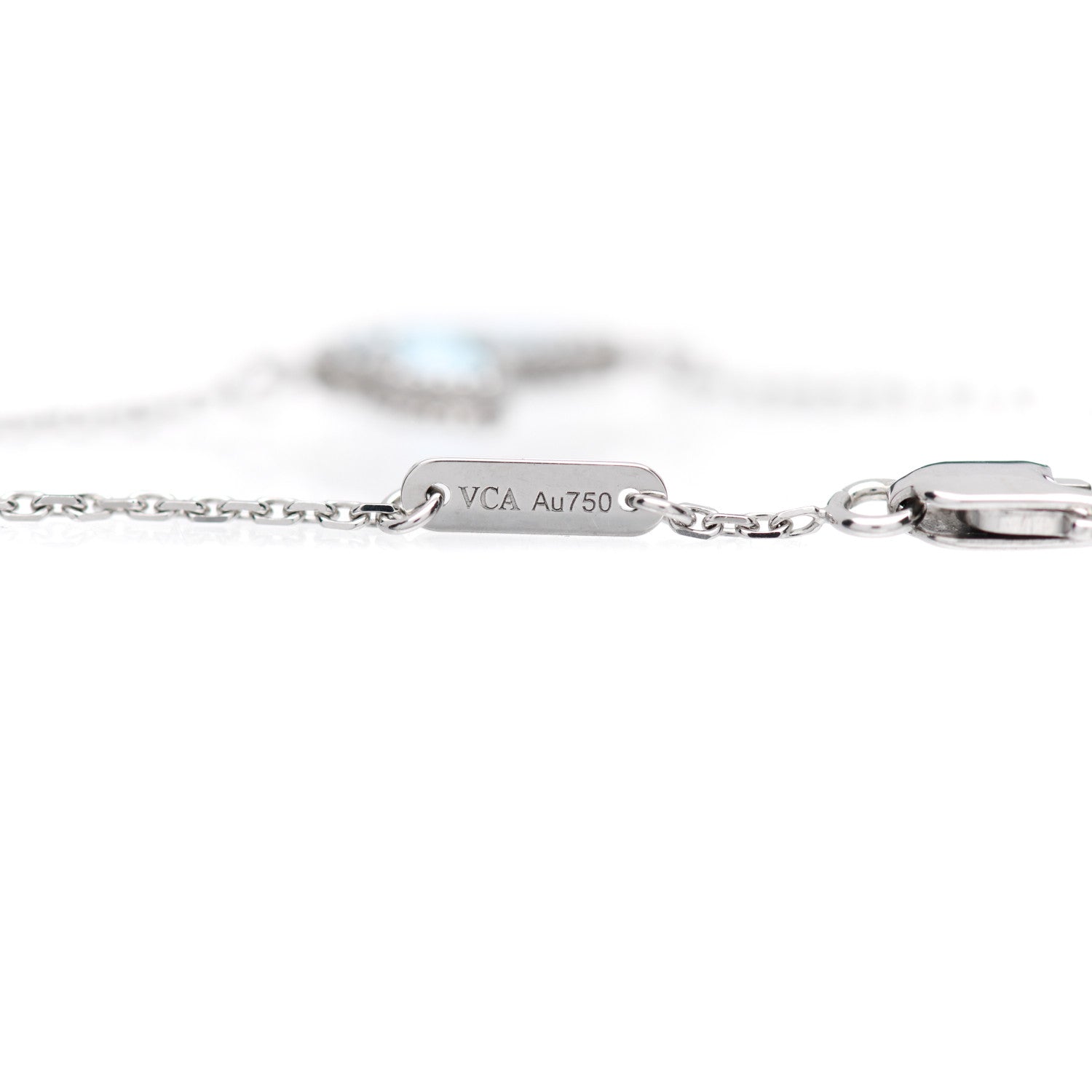 Van Cleef & Arpels 18K White Gold Turquoise Sweet Alhambra Butterfly Bracelet 3 of 4