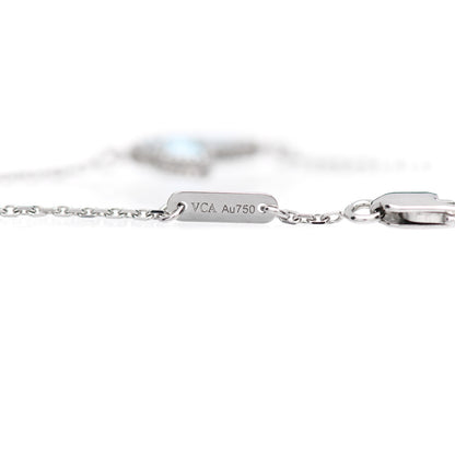 Van Cleef & Arpels 18K White Gold Turquoise Sweet Alhambra Butterfly Bracelet 3 of 4