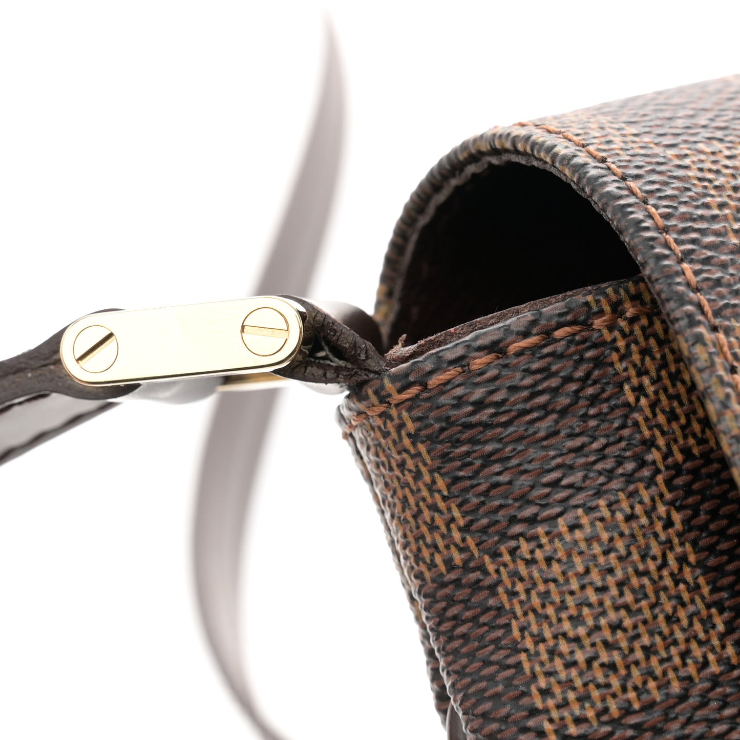 Damier Ebene Musette Tango Long Strap