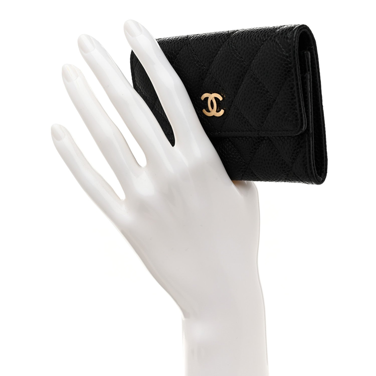 Chanel Caviar Quilted Flap Card Holder Black 2 of 9