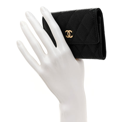 Chanel Caviar Quilted Flap Card Holder Black 2 of 9