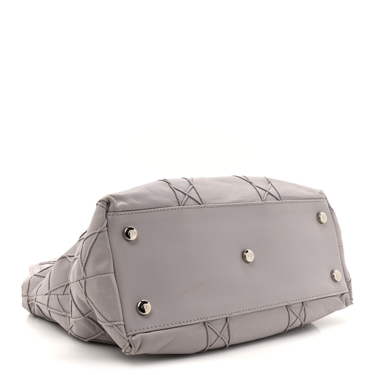 Christian Dior Lambskin Cannage Medium Granville Tote Lilac 4 of 16